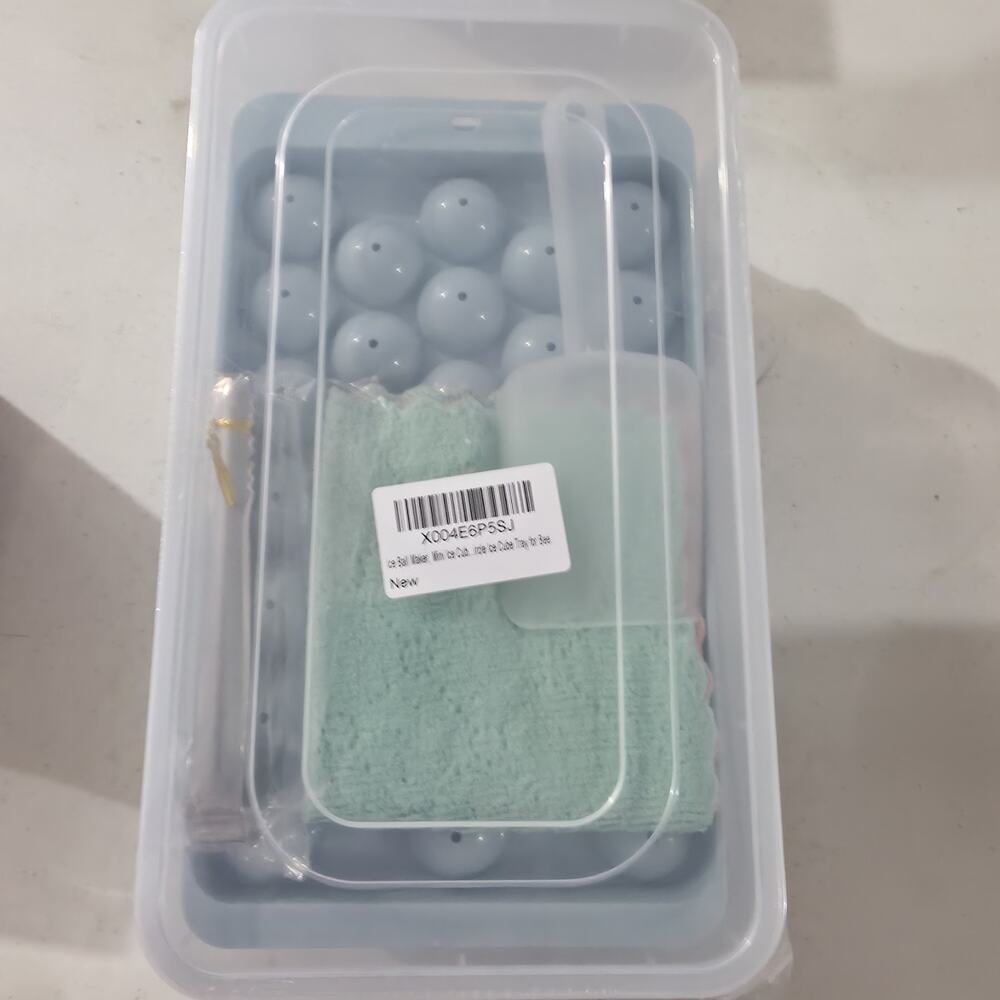 Round Ice Cube Tray w/ Lid, Ice Maker Trays 3 Pack Makes 1” Ice Balls